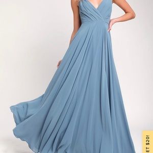Lulus Slate Blue Maxi Dress